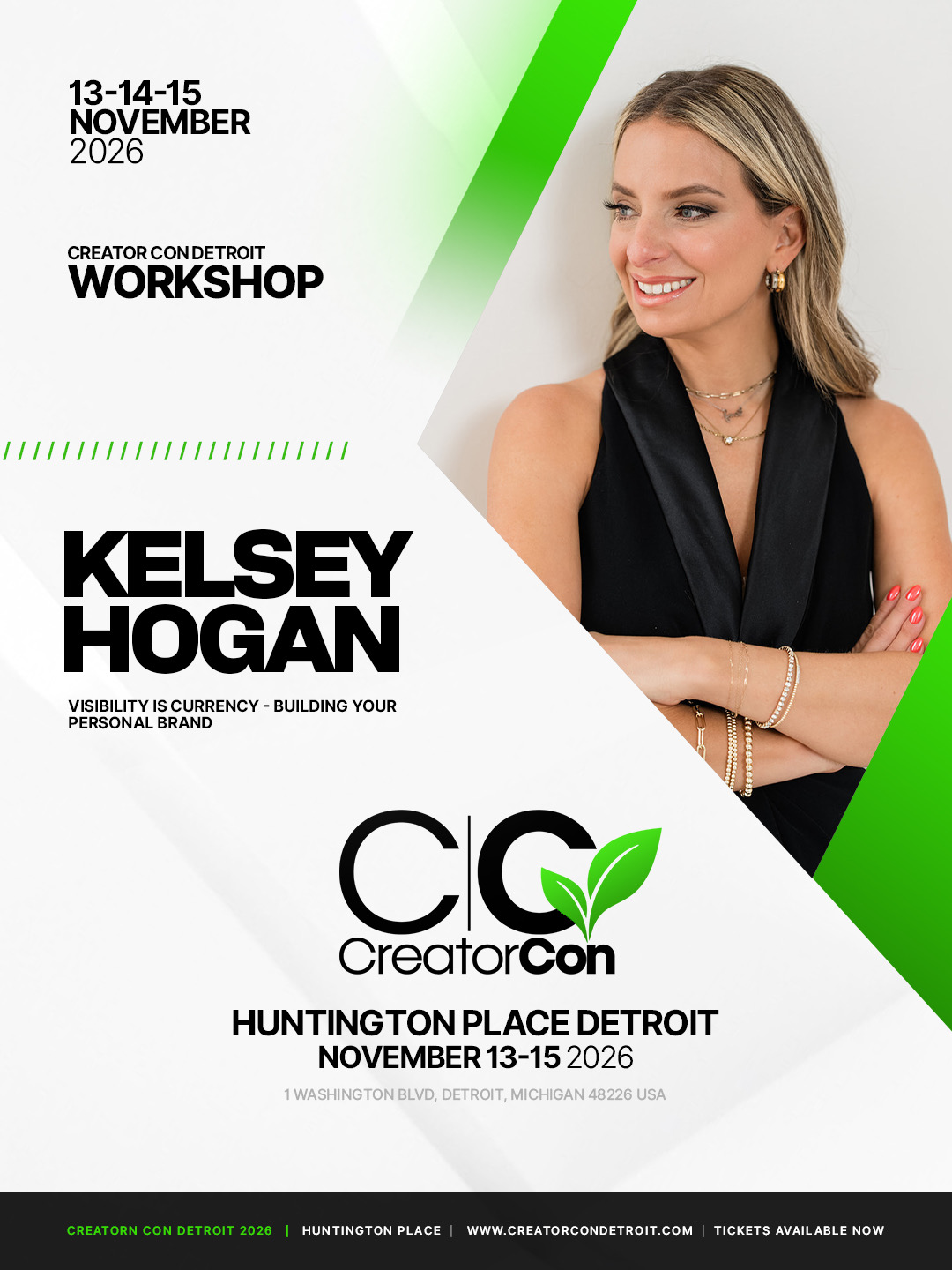 Creator Con workshop flyer for Kelsey Hogan